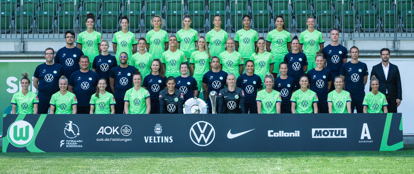 Bild der Frauen Mannschaft des VFL Wolfsburgs